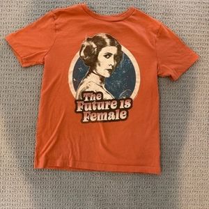 Girls Princess Leia Orange T-Shirt - size large (10-12)